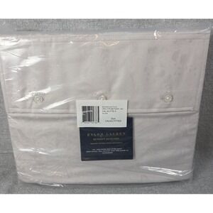 RALPH LAUREN Bethany Jacquard Cal King Extra Deep Fitted Sheet Silver NEW